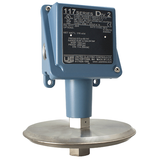 United Electric Pressure Switch, 117 Series Type H117 Models 530 to 535